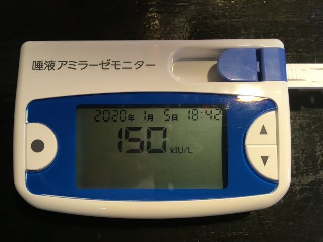 整体前 50代男性 唾液疲労テスト結果 150(kIU/L)